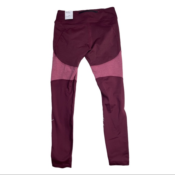 Women’s Nike One Running Tights Mid Rise Berry Size Medium New with tags - Picture 7 of 13